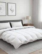 vidaXL Завивка FULDA 200 x 200 cm 4 сезона 310 GSM 90% гъши пух Бяло