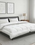 vidaXL Завивка TRIER 200x220см 4 сезона 140+220GSM Бяло Дизайн 2 в 1