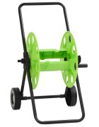 vidaXL Зелена макара за маркуч тип количка за 60 м 1/2" маркуч стомана