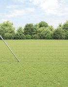 vidaXL Земно фиксиране на Euro ограда за открито 10 x 12 м Сребристо
