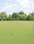 vidaXL Земно фиксиране на Euro ограда за открито 10 x 16 m Сребристо