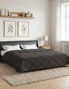vidaXL Зимен юрган 200 x 200 cm Зима Антрацит Дишащo