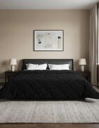 vidaXL Зимен юрган 200 x 200 cm Зима Черно Дишащo