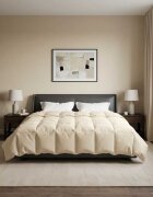 vidaXL Зимен юрган 200 x 200 cm Зима Микрофибър (100% полиестер) Крем