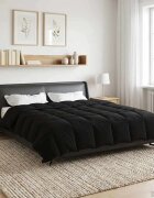 vidaXL Зимен юрган 200 x 220 cm Зима Микрофибър (100% полиестер) Черно