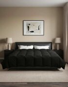 vidaXL Зимен юрган 200 x 240 cm Зима Микрофибър (100% полиестер) Черно