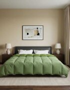 vidaXL Зимен юрган 200 x 240 cm Зима Микрофибър (100% полиестер) Зелен