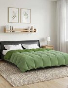 vidaXL Зимен юрган 220 x 260 cm Зима Микрофибър (100% полиестер) Зелен