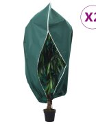 vidaXL Зимни покривала за растения с цип 2 бр 70 г/м² 155x155 м