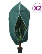 vidaXL Зимни покривала за растения с цип 2 бр 70 г/м² 393x3 м