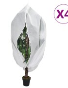 vidaXL Зимни покривала за растения с цип 4 бр 70 г/м² 1x155 м