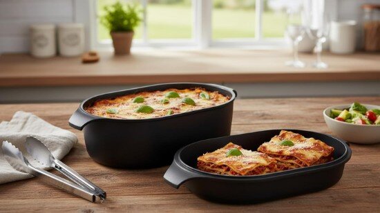 AMT Gastroguss Капак с грил повърхност за тава за печене алуминий 32 x 22 см - AMT