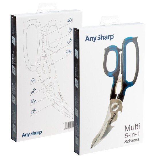 AnySharp Многофункционална ножица 23 см стомана -