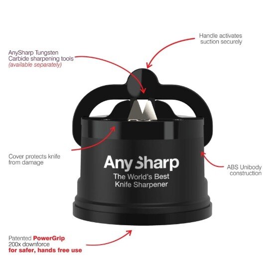 AnySharp Острилка за ножове "Premium" Black -