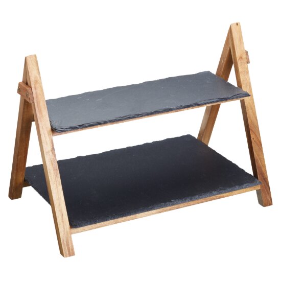Artesa Двуетажна чиния за сервиране 40 x 30 см шисти -