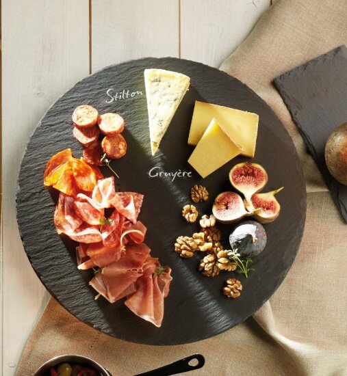 Artesa Кръгла чиния Lazy Susan 35 см шисти -