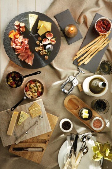 Artesa Кръгла чиния Lazy Susan 35 см шисти -