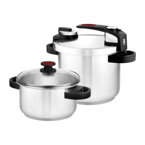 BRA Комплект тенджери под налягане неръждаема стомана 4 L + 7 L "Tekna"