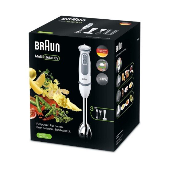 Braun Ръчен пасатор MQ5207WH 1000W "MultiQuick 5 Vario" бял -