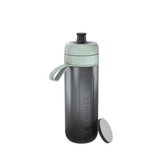 Brita бутилка за филтриране на вода Active 600 ml (тъмнозелена) + 2 фи