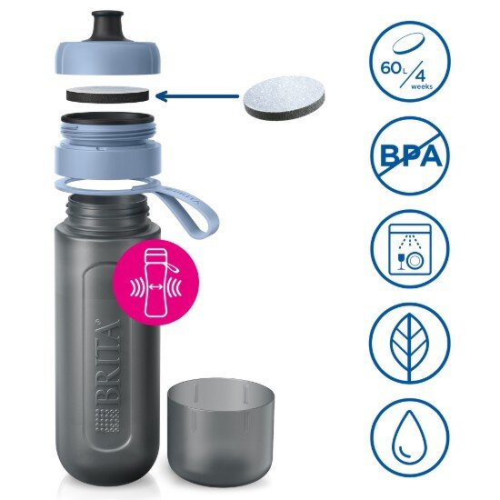 Brita Бутилка за филтриране на вода Active модел 600 ml (тъмносинь)
