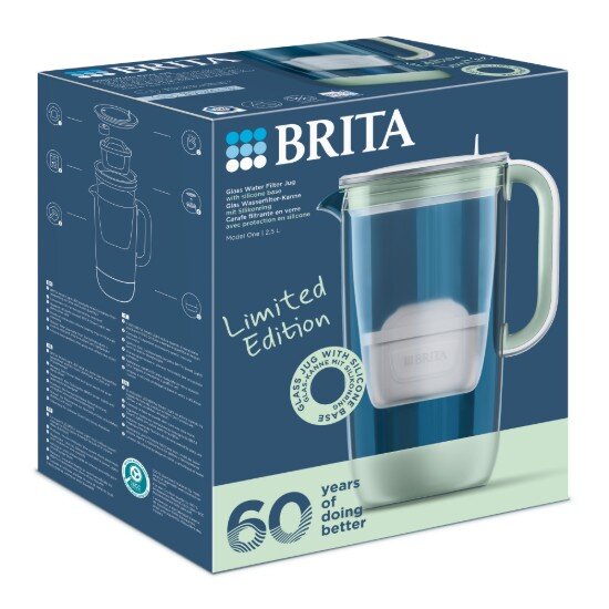 Brita Филтърна кана издание за 60-годишнината изработена от стъкло 2.5 л