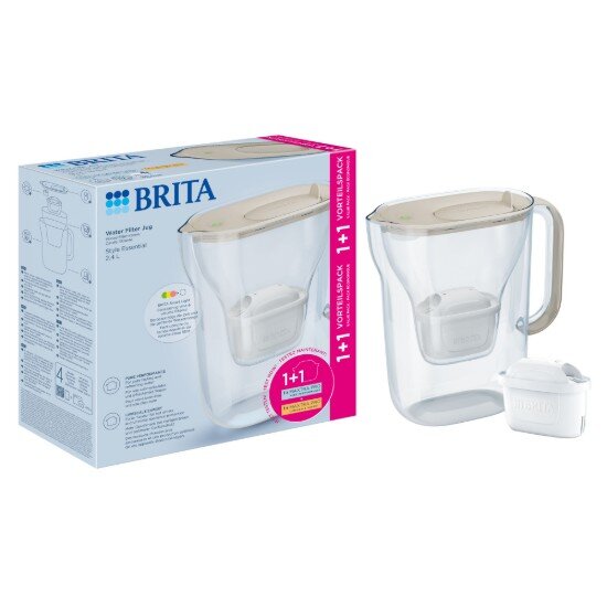 Brita Кана за филтриране на вода Style Essential 2.4 л + 2 филтъра Max