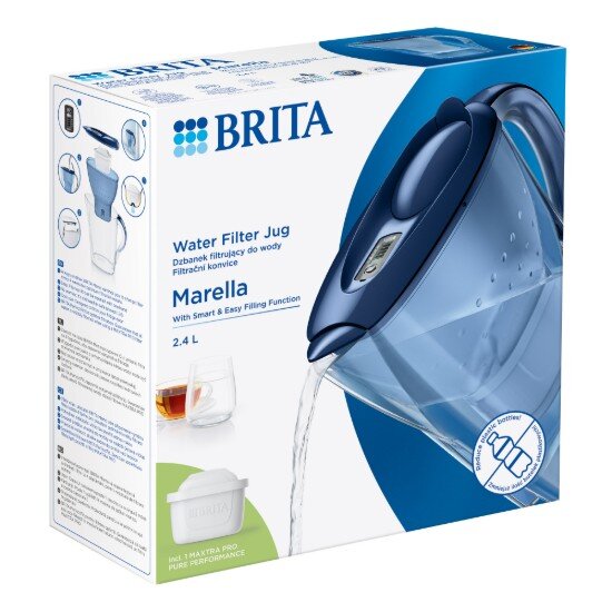 Brita Marella 2.4 L Maxtra PRO (синя) филтърна кана