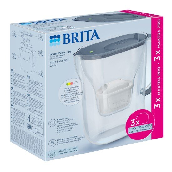 Brita Стартов пакет Style Essential 2.4 л + 3 филтъра Maxtra Pro (Ston