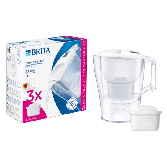 Brita Стартов пакет за филтриране на вода Aluna 24 L (бял) + 3 филтър