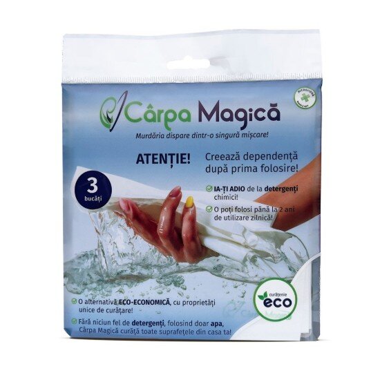 Carpa Magica Комплект от 3 Еcо микрофибърни кърпи 40 × 40 см -