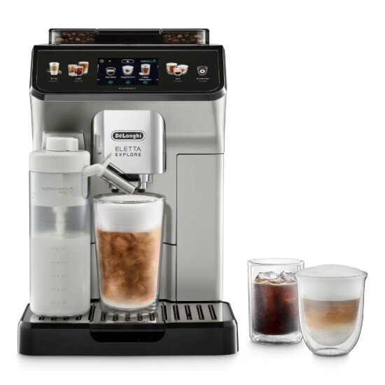 DeLonghi Автоматична еспресо машина 1450 W "Eletta Explore" сребро - DeLongh