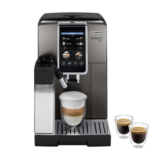 DeLonghi Автоматична машина за еспресо 1450 W "Dinamica Plus" Titanium Black
