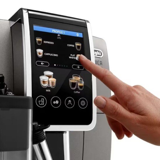 DeLonghi Автоматична машина за еспресо 1450 W "Dinamica Plus" Titanium Black