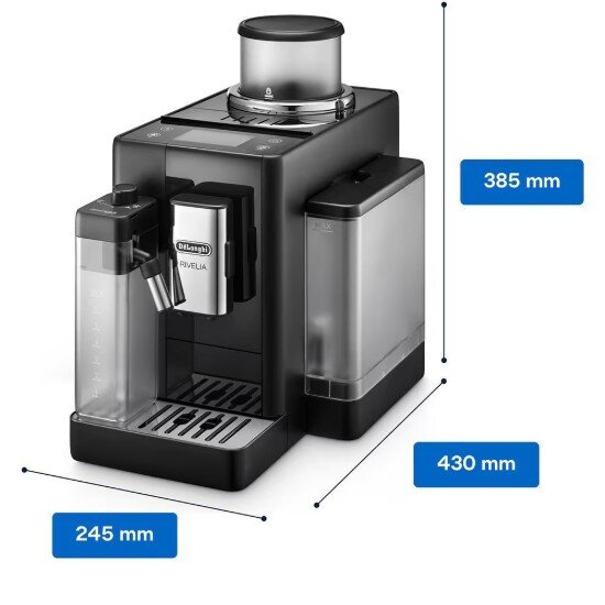 DeLonghi Автоматична машина за еспресо 1450W "Rivelia" Onyx Black -