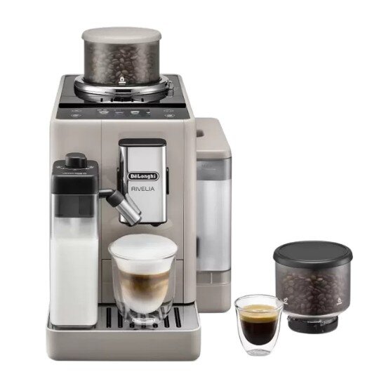 DeLonghi Автоматична машина за еспресо 1450W "Rivelia" Sand Beige -