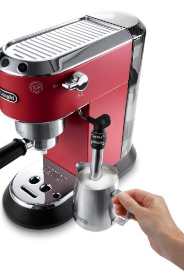 DeLonghi Ръчна еспресо машина 1300W "Dedica" червена - De'Longhi