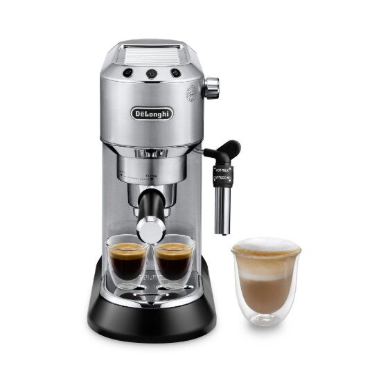 DeLonghi Ръчна еспресо машина 1300W "Dedica" сребърен цвят - De'Longhi