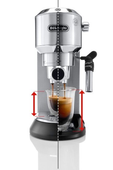 DeLonghi Ръчна еспресо машина 1300W "Dedica" сребърен цвят - De'Longhi