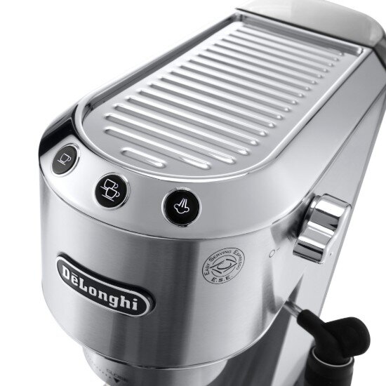DeLonghi Ръчна еспресо машина 1300W "Dedica" сребърен цвят - De'Longhi