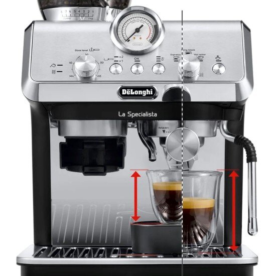 DeLonghi Ръчна еспресо машина 1400W "La Specialista Arte" сребриста - DeLong