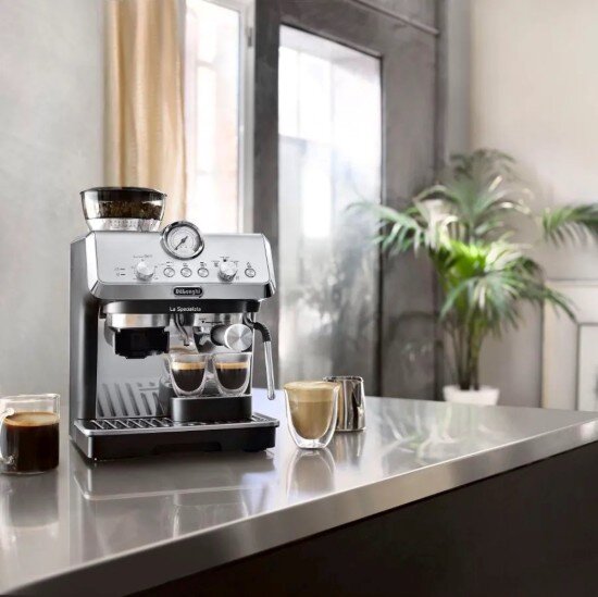 DeLonghi Ръчна еспресо машина 1400W "La Specialista Arte" сребриста - DeLong