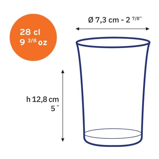 Duralex Комплект от 4 чаши за пиене изработени от стъкло 280 ml "Lys" - Dur