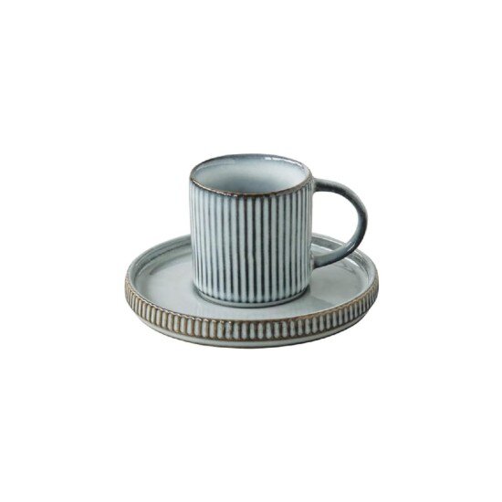 Easy Life Чаша с чинийка керамика 100 мл "Domus" Light Blue -