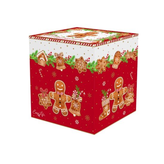 Easy Life Комплект 2 чаени чаши с чинийки порцелан 100 мл "Fancy Gingerbread"