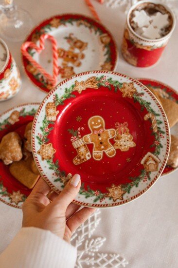 Easy Life Комплект от 4 десертни чинии порцелан 19 см "Fancy Gingerbread" - E