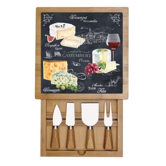 Easy Life Комплект "World of cheese" от 6 части за сервиране на сирена 25 х 25