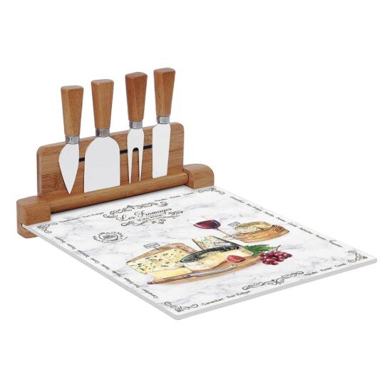 Easy Life Комплект за сервиране на сирене "Les Fromages" от 6 части 30 x 25 см