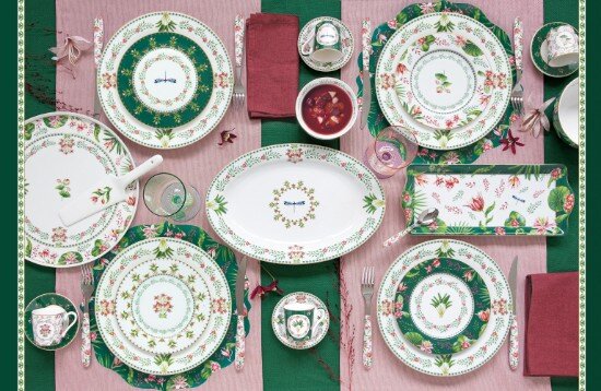 Easy Life Поднос за сервиране порцелан 35 × 15 см "Botanique Chic" - Easy Lif