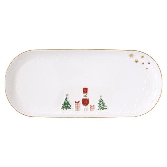 Easy Life Порцеланов поднос с релефен мотив 345 x 15 см "Let it Snow" - Easy